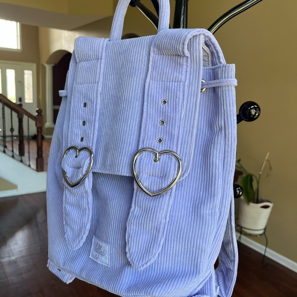 Valfre Purple Backpack with Heart Accents - Picture 3 of 4